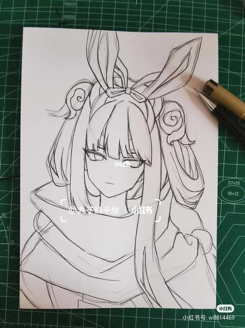 王者荣耀里的公孙离绘画过程 .