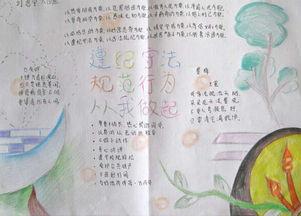 学守则规范做文明学生手抄报简笔画