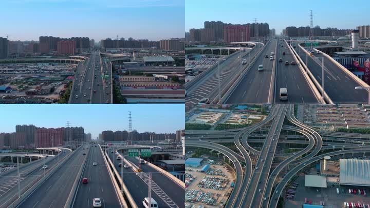 郑州京沙快速南三环航拍4k