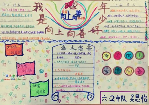我是向上向善好少年手抄报优秀作品展示