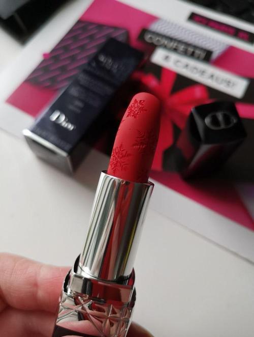 dior迪奥节日限量雪花雕花口红999唇膏35g哑光金色之夜系列