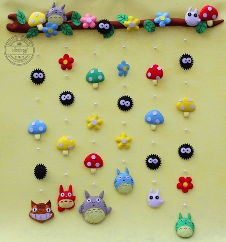 鑫晴布艺玩具手工diy材料包不织布料套包 原创龙猫门帘 多款可选