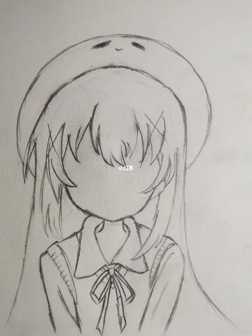 动漫女生半身简笔画(有过程)_动漫_简笔画_动漫分享_文化_绘画