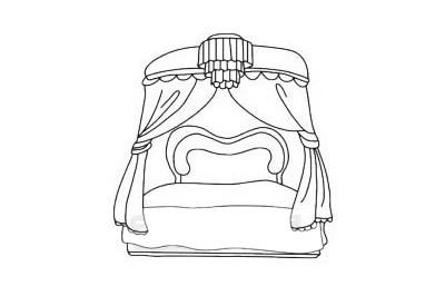 每天学一幅简笔画公主床简笔画画法步骤教程及图片大全