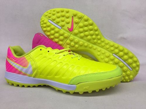 nike tiempo足球鞋 2017新款 传奇7代低帮时尚碎钉男鞋 萤光黄