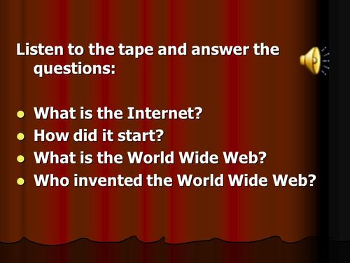 listen to the tape and answer the questions: what is the