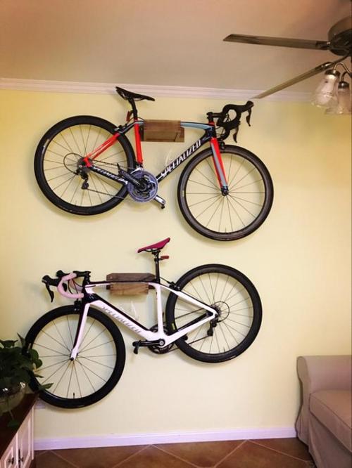 bookbike实木挂壁式自行车停车架公路车墙壁单车挂墙架壁挂车架