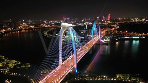南宁青山大桥夜景_3840x2160_高清视频素材下载(编号