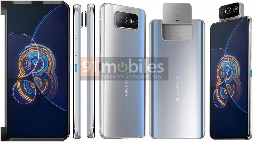 华硕zenfone 8 系列渲染图曝光:可翻转摄像头