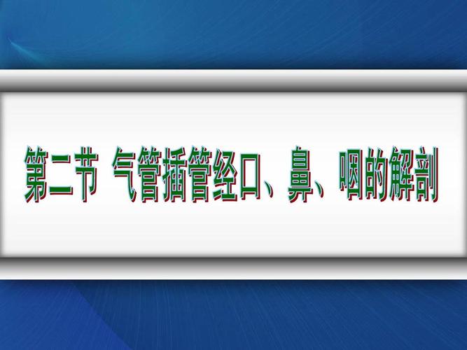 气管插管通道的应用解剖ppt