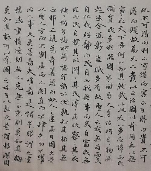 小行书《道德经》作品展示