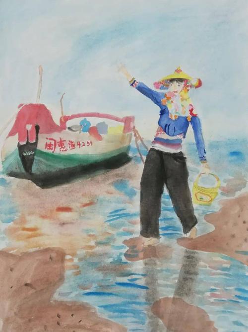 惠女风情——丰翼少儿美术作品_惠安