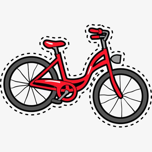 卡通自行车免抠素材免费下载_觅元素51yuansu.com