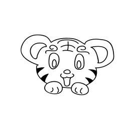 简笔画小老虎头像