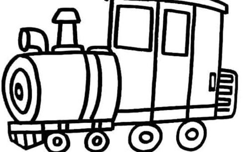 卡通火车简笔画图片