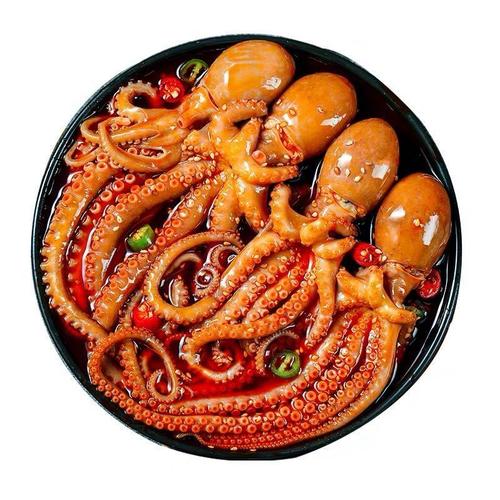 麻辣香辣八爪鱼大爆头即食罐装小海鲜迷你八爪鱼章鱼足熟食鱿鱼须新货