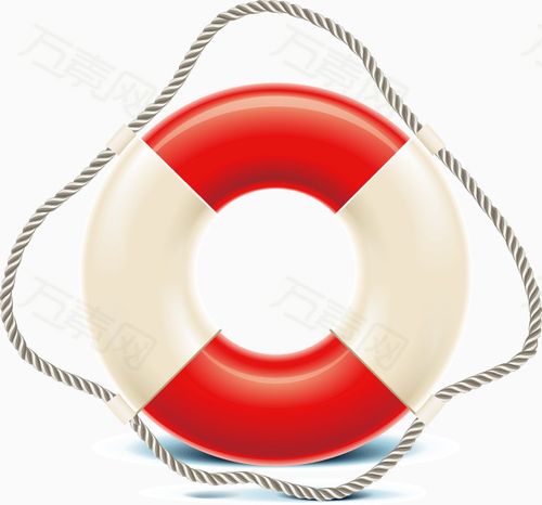 手绘救生圈绳子图案