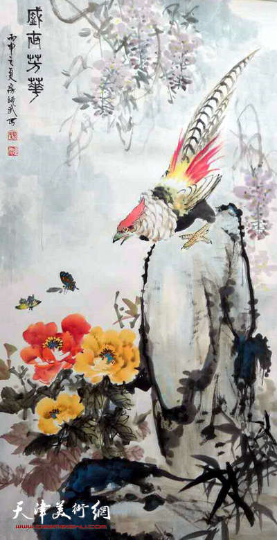 组图天津画家房师武花鸟画作品欣赏