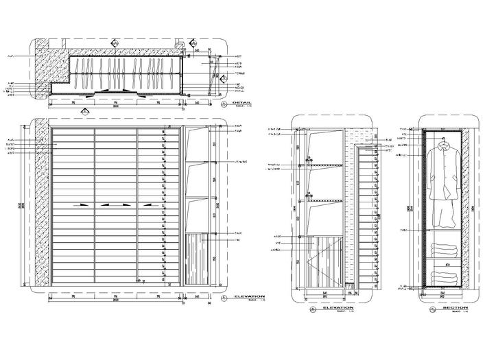 [分享]墙面柜子剖面图资料下载