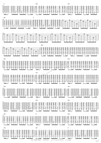 赤红热血 吉他谱