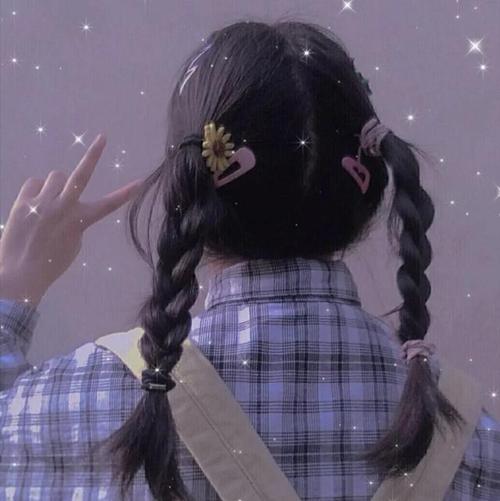 滤镜闪闪双马尾可爱女生头像