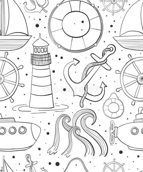 海洋装饰品简笔画