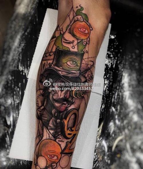 宁静致远,概念纹身,宝鸡纹身,佳佳刺青