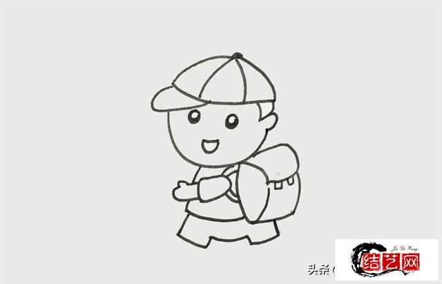 小学生简笔画怎么画,黑板报学生形象简画