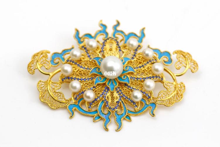 中国风花丝镶嵌珠宝胸针_中国风_胸针_珠宝_新裕华市场自由行热门攻略