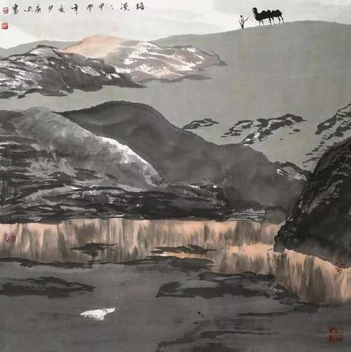 著名画家白庚延写意山水作品欣赏