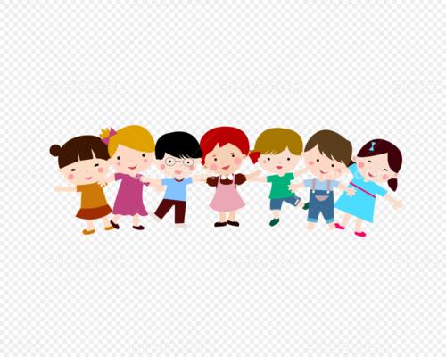 手拉手卡通小朋友