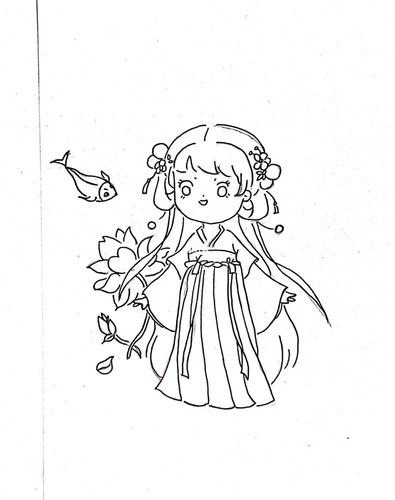 彩铅简笔画|汉服小姐姐_简笔画_彩铅_汉服_辉柏嘉_樱花_辉柏嘉怎么样
