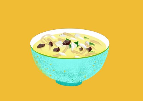 安阳美食建筑小插画