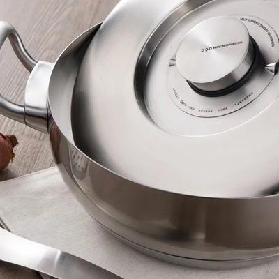 oqo欧克欧不锈钢多功能炒锅28cm家用用不煎锅电磁炉