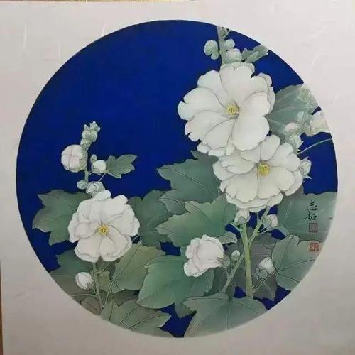 河南开封梁志超工笔花鸟画欣赏