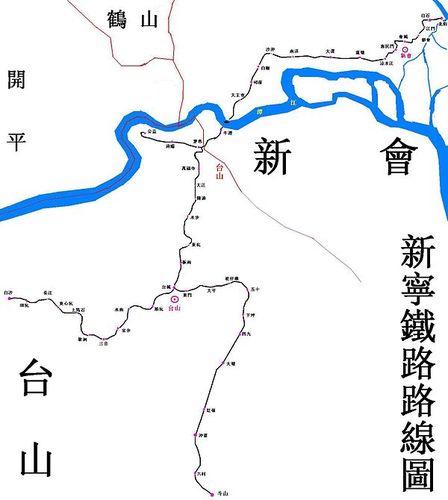 新宁铁路的1930年路线图