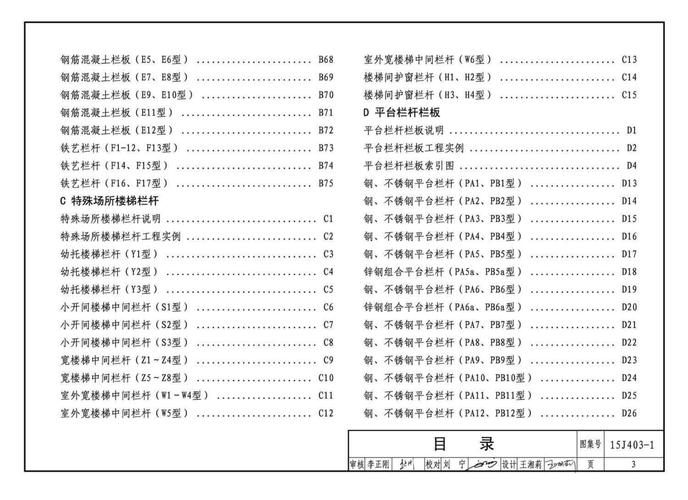 15j403-1,《楼梯 栏杆 栏板(一)》