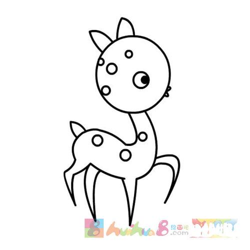 如何画简笔画小鹿简单画法
