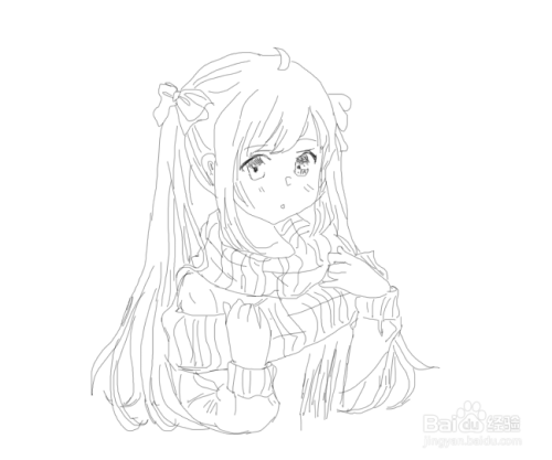 动漫人物简笔画少女如何画