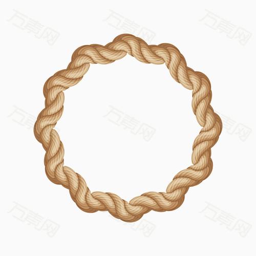 粗麻绳绳子边框卡通装饰