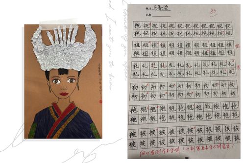 示字旁和衣字旁    《苗族姑娘》(重点画五官)