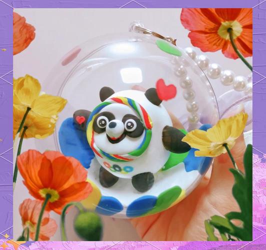 diy冰墩墩粘土挂件教程,轻松上手!