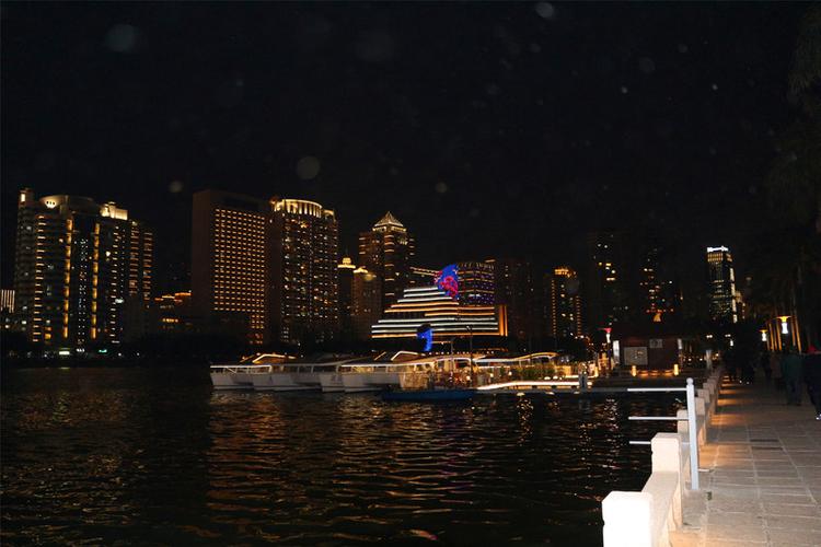 厦门白鹭洲公园夜景