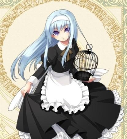 还有蓝发紫眸的图片吗?很喜欢呢