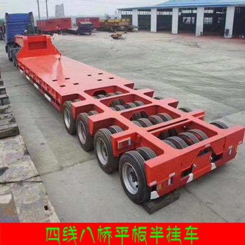 抽拉式四线八轴大件运输车 液压鹅颈式结构配置