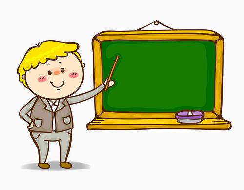 卡通擦黑板简笔画