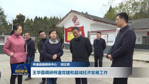 王华蓉调研梓潼党建和县域经济发展工作