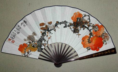 转载红柿折扇周士杰红柿画集作品选十五