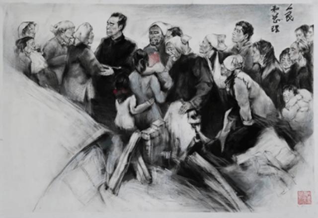 青年学子用绘画作品讲述百年党史_故事