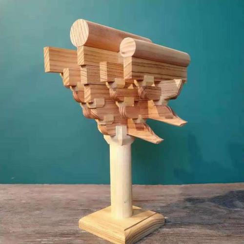 购客斗拱模型清式守疚宀榷饭肮沤ㄖ模型教学教具仿古可拆卸木雕摆件